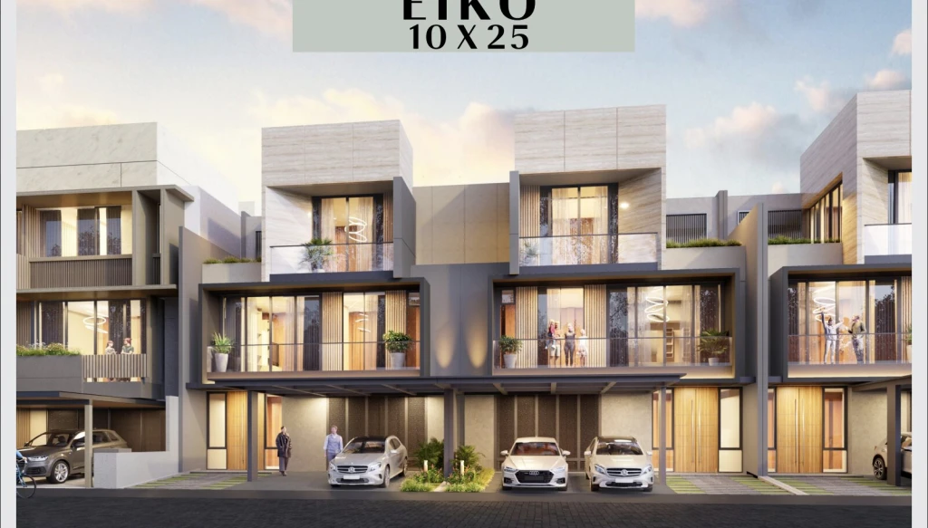 Rumah 3 Lantai Okinawa Pasir Putih Residence di PIK 2